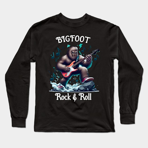 Bigfoots Midnight Rock Concert Long Sleeve T-Shirt by coollooks